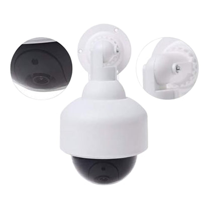 Wukusy fake dummy CCTV camera with flashing red LED light, battery not included, realistic security camera prop for surveillance deterrence