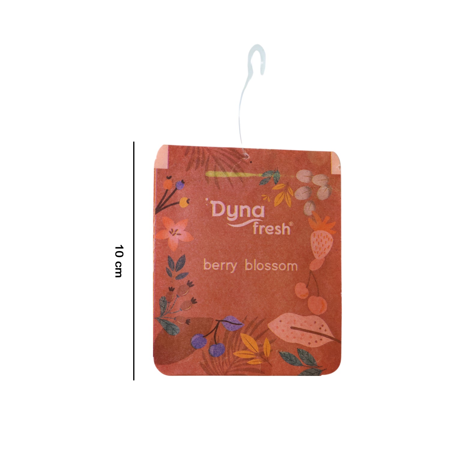 Wukusy Hanging Bathroom Air Freshener Gel with Berry Blossom scent, 10g jar, showcasing the decorative gel and hanging hook