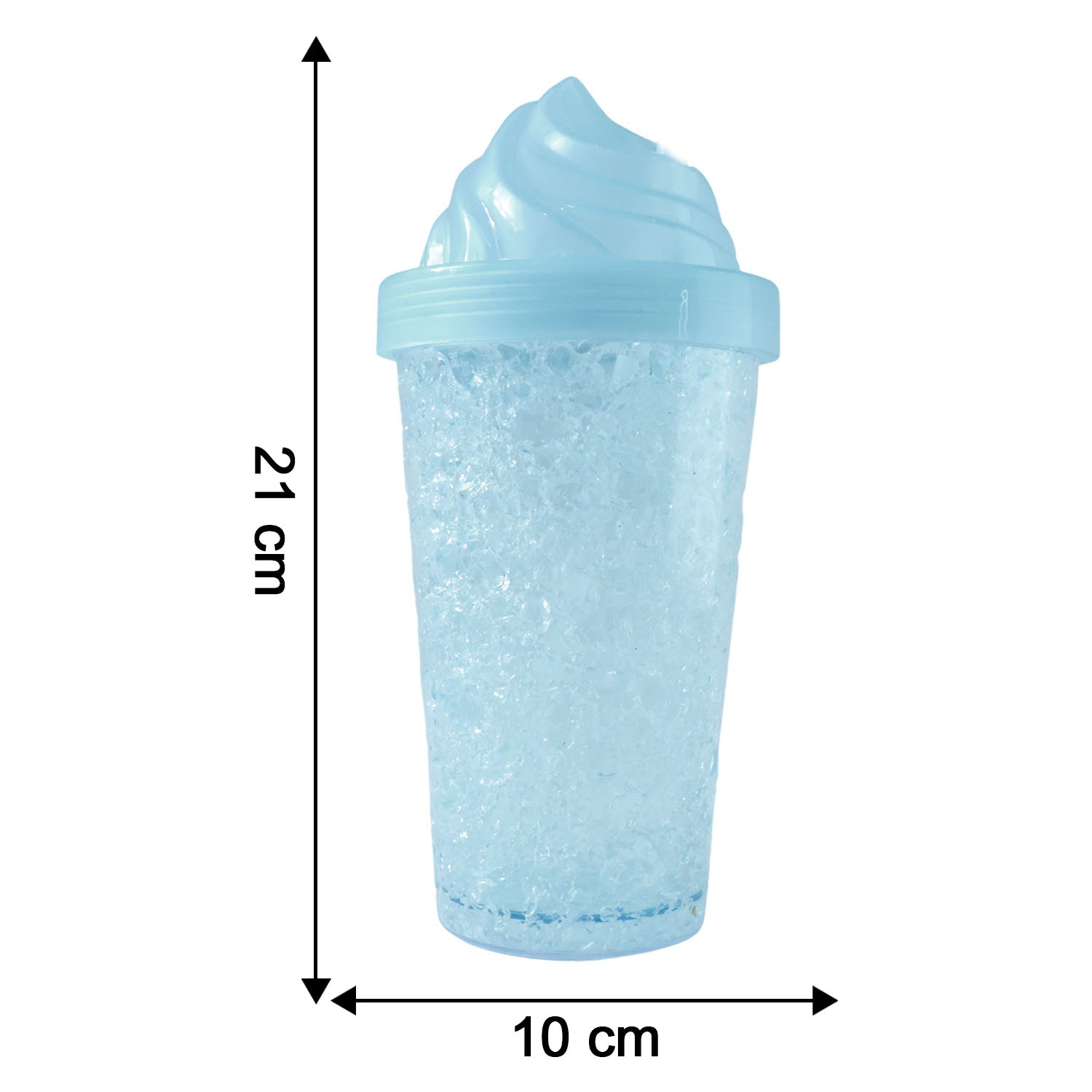 Wukusy cute ice cream swirl design tumbler sipper bottle, 500ml, with colorful swirl pattern and secure lid for cold drinks.