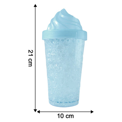 Wukusy cute ice cream swirl design tumbler sipper bottle, 500ml, with colorful swirl pattern and secure lid for cold drinks.