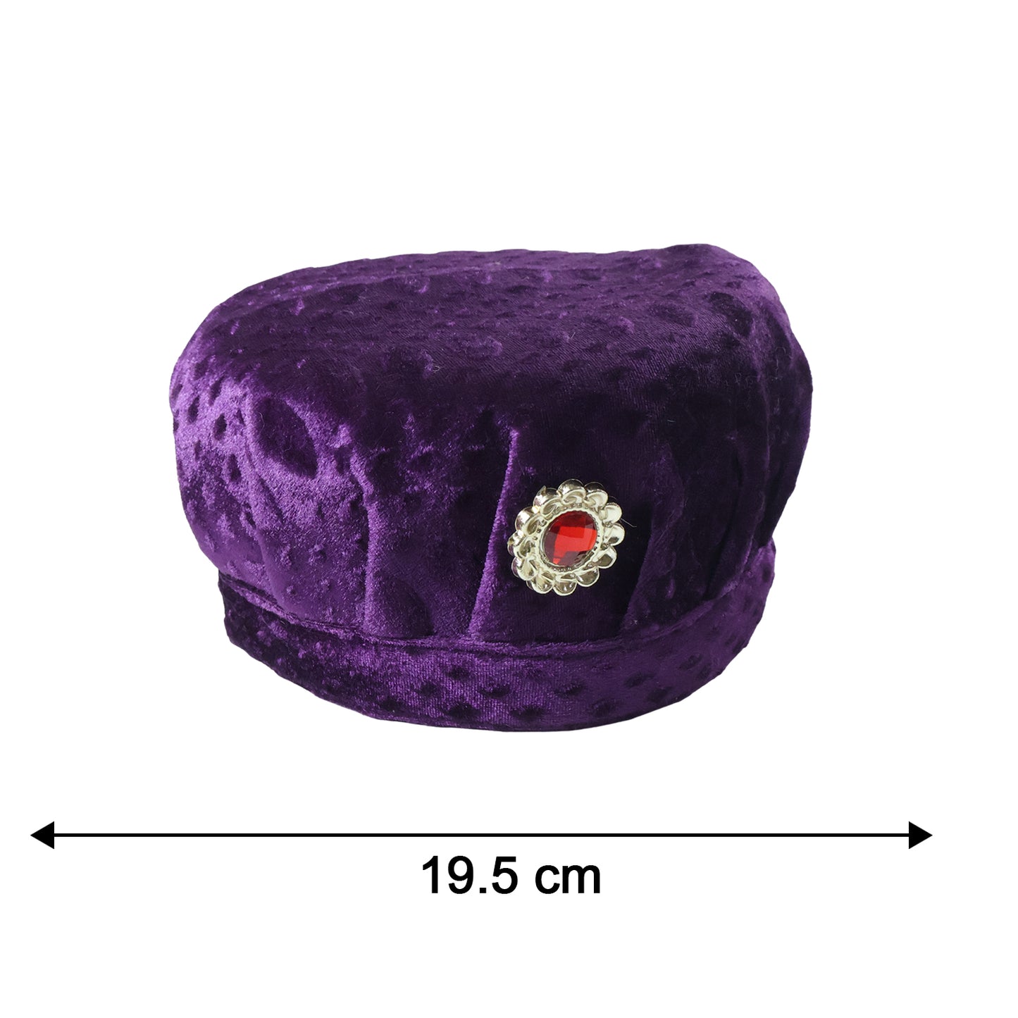 Soft velvet traditional style cap by Wukusy, featuring a plush texture and classic design in rich, elegant fabric.