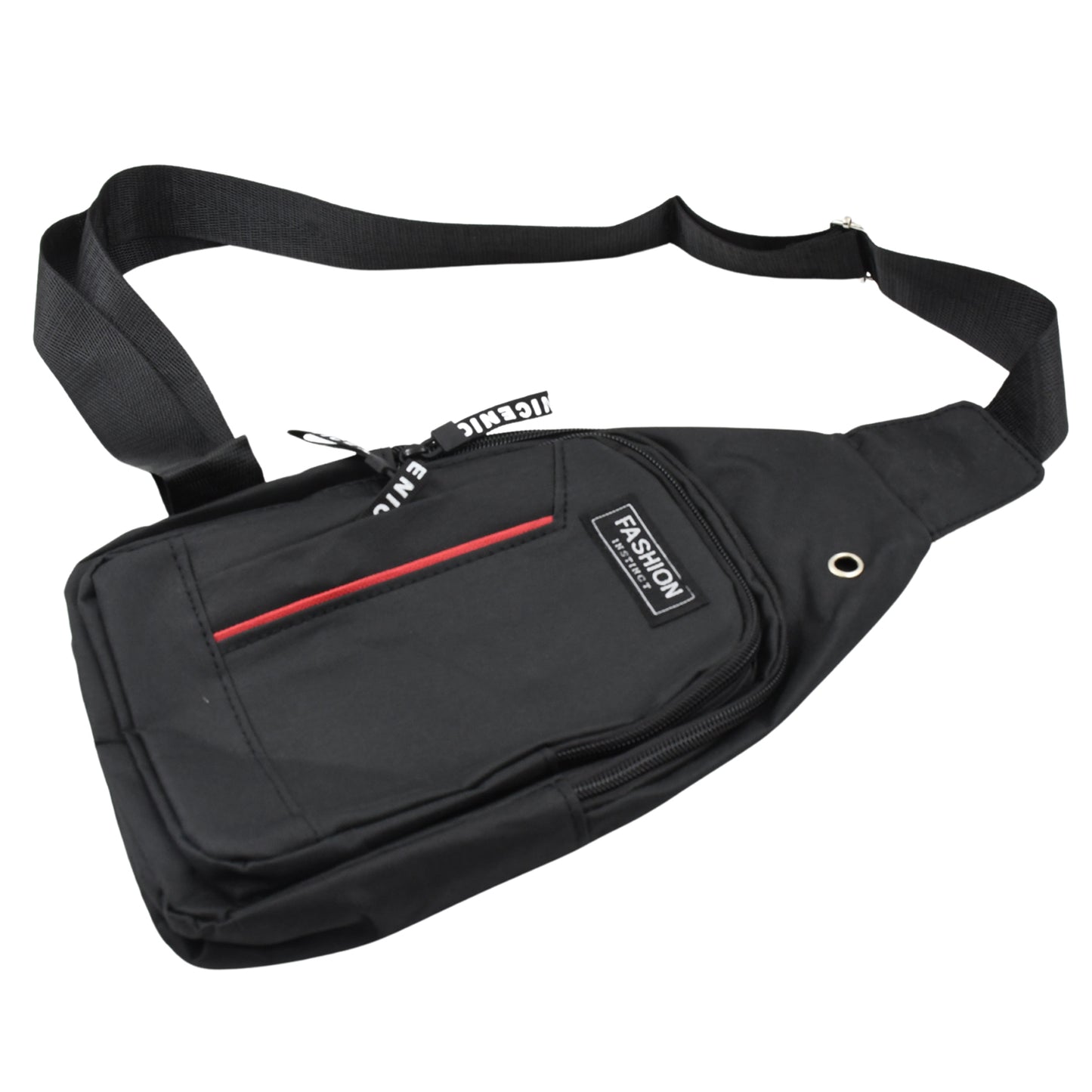 Wukusy 12859 waterproof anti-theft cross-body waist bag with USB charging port and earphone hook for travel and casual use