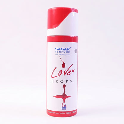 Wukusy Sagar Love Drops perfume deodorant body spray 200ml with floral fragrance and long-lasting freshness