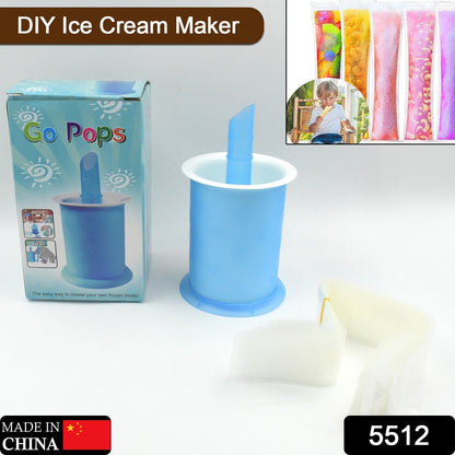 Wukusy 5512 homemade popsicle maker with reusable mold and packing bag, perfect for DIY ice cream treats for kids and adults.