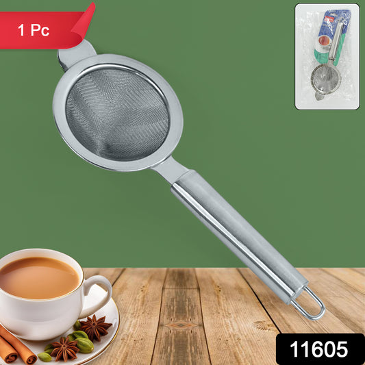 Wukusy Apex Premium Conical Tea Strainer with Pipe Handle for home and kitchen use, featuring fine mesh and durable construction.