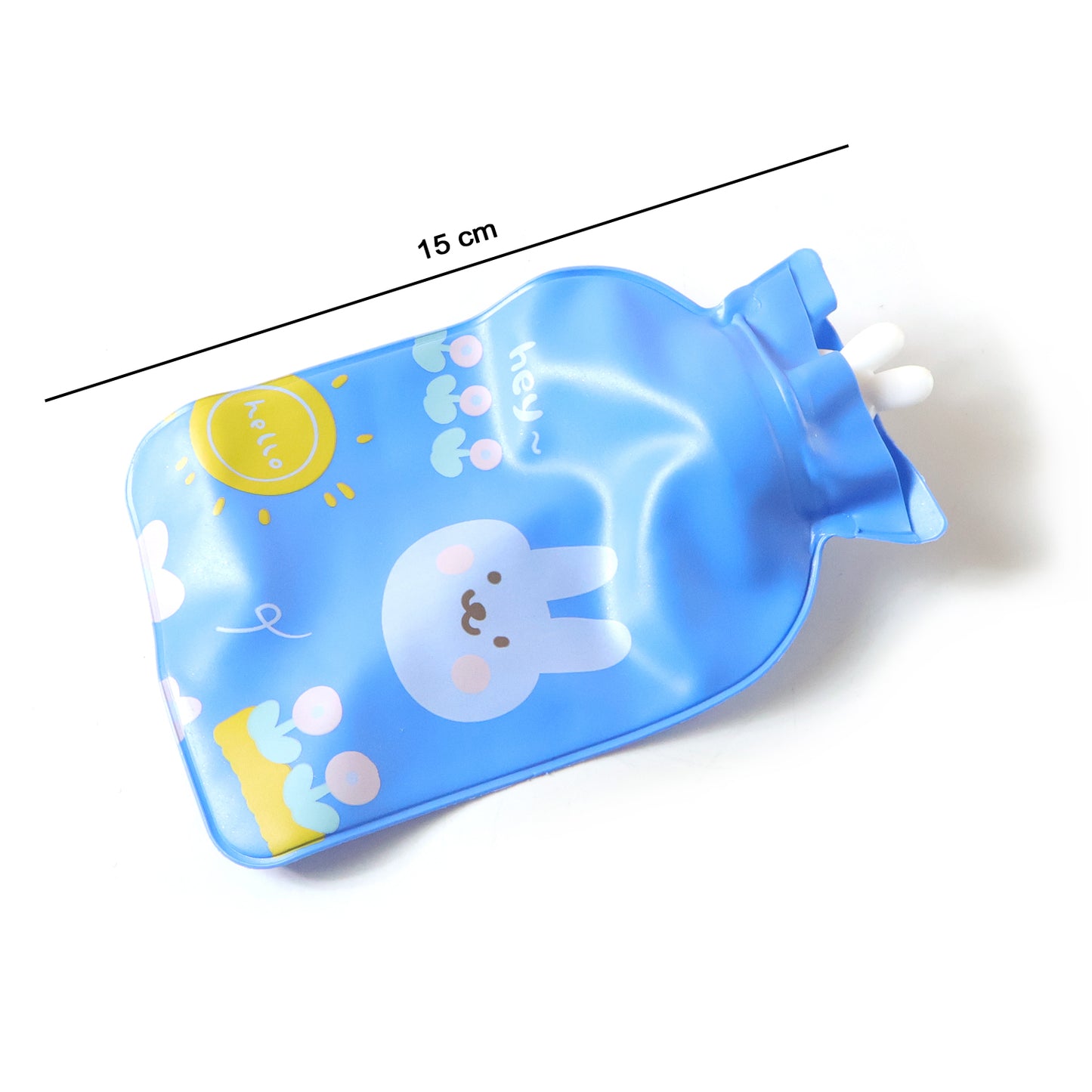 Wukusy cute cartoon reusable hot and cold water bag, 15x9 cm, with colorful cartoon design for soothing relief.