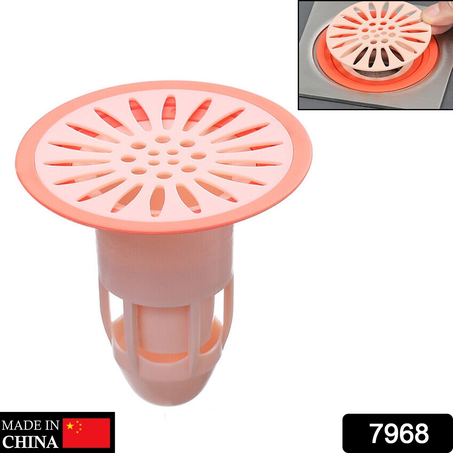 Wukusy silicone deodorant floor drain stopper with insectproof hair trap for kitchen, bathroom, and toilet drains.