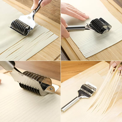 Wukusy stainless steel multi-blade dough cutter with multiple blades for easy dough portioning, B-grade quality, one piece.