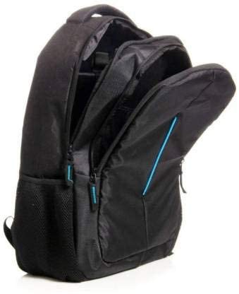 Wukusy 15.6-inch office laptop bag with padded compartment and adjustable strap, black fabric exterior and sleek design