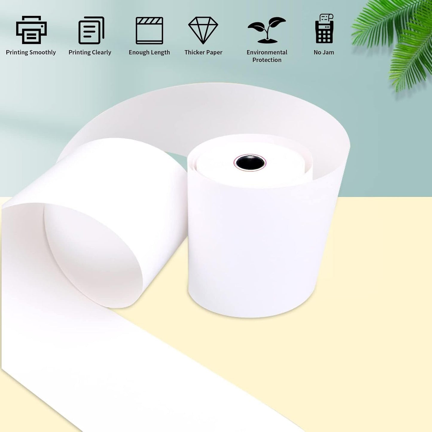 Wukusy thermal label roll for barcode printing, 78x60mm, with blank adhesive labels on a roll for barcode scanning.