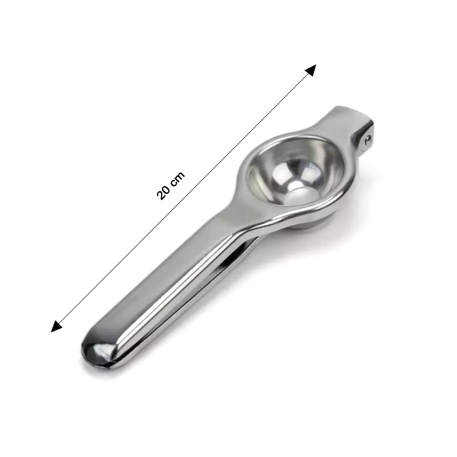 Wukusy stainless steel lemon squeezer kitchen tool with ergonomic handles for easy citrus juicing.