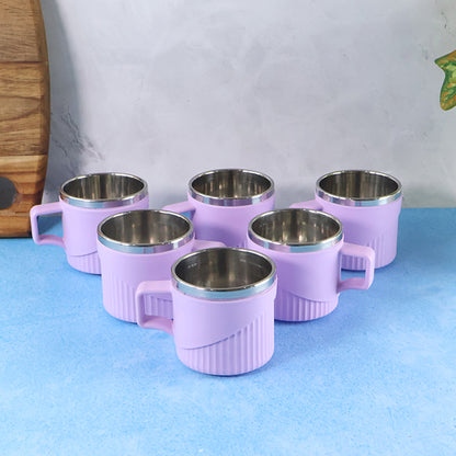 Set of 6 Wukusy Apex Sturdy Tea Coffee Cups featuring durable ceramic construction and modern design.