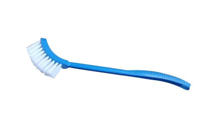 Wukusy 1291 single-sided bristle plastic toilet cleaning brush with a handle for effective bathroom cleaning.