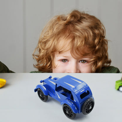 Wukusy vintage metal toy car, 10-inch unbreakable alloy model with full metal body, retro classic design, detailed vehicle replica