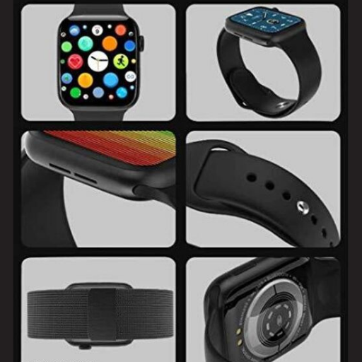 Black Drpshippr Bluetooth T500 smartwatch with calling, ECG monitor, fitness tracker, and heart rate sensor for men and women.