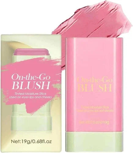 Drpshippr 3-in-1 blush stick for cheeks, lips, eyes showing a creamy, multi-use face blush suitable for all skin tones.