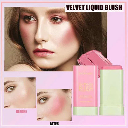 Drpshippr 3-in-1 blush stick for cheeks, lips, eyes showing the multi-use face blush in a sleek stick format.