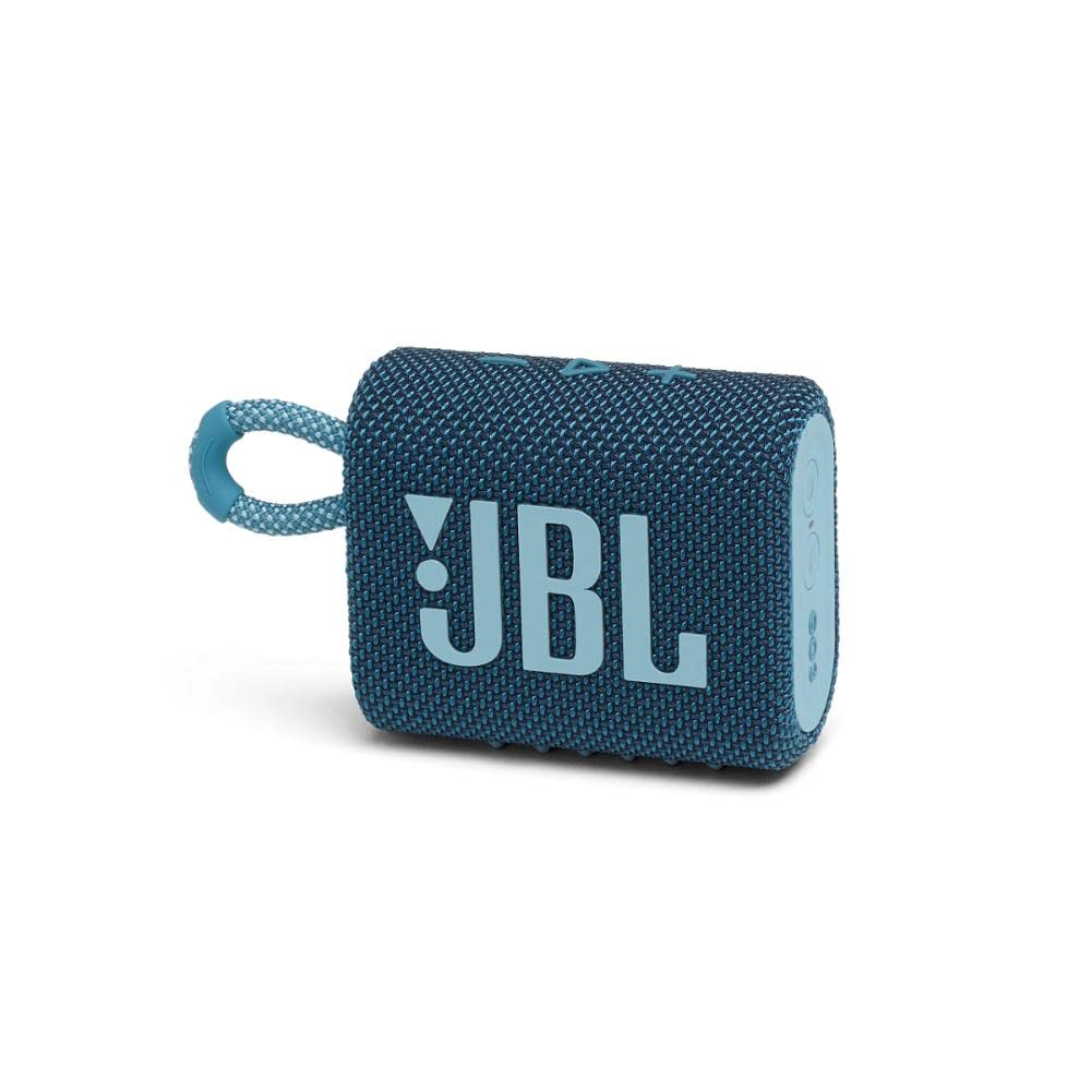 Seasons JBL Go 3 eco blue Bluetooth speaker with IP67 water and dust resistance, mono channel, compact portable design
