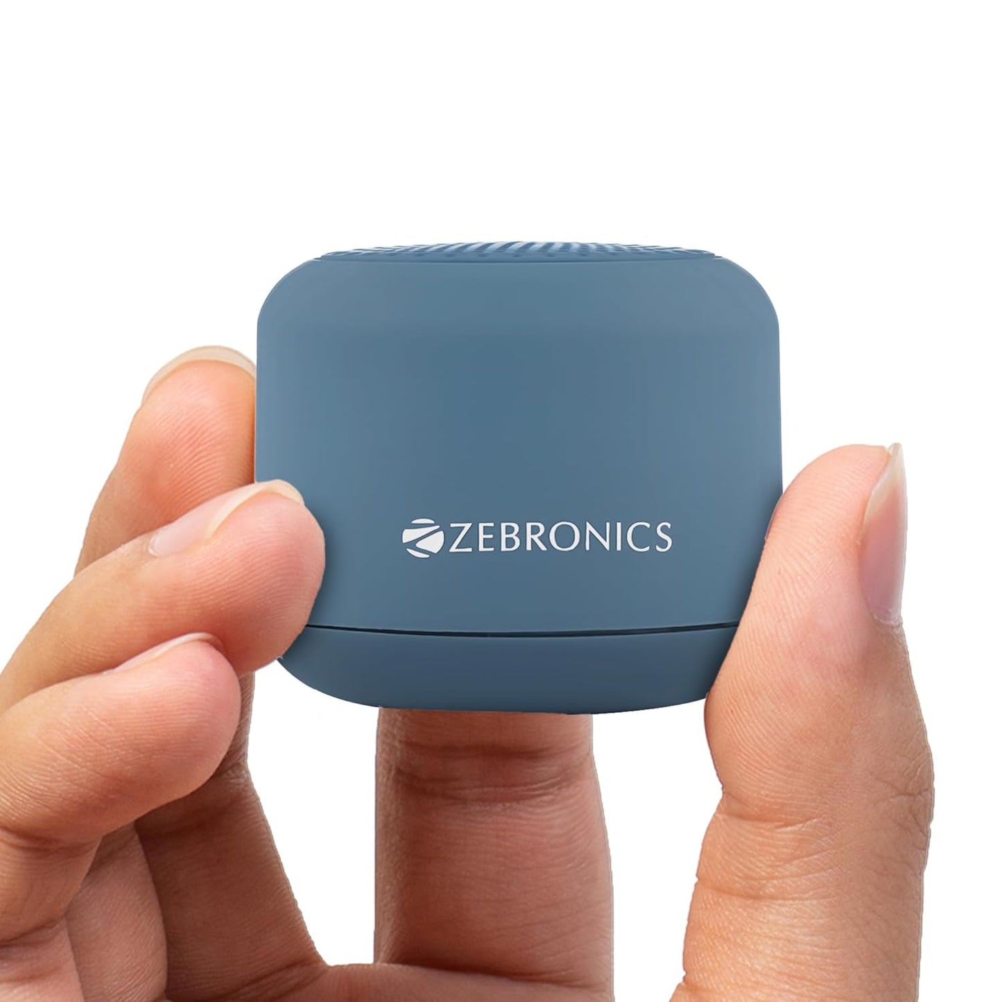 Dark blue Zebronics Pixie 5 W Bluetooth speaker by Seasons, showing the compact design and mono channel speaker in the image.