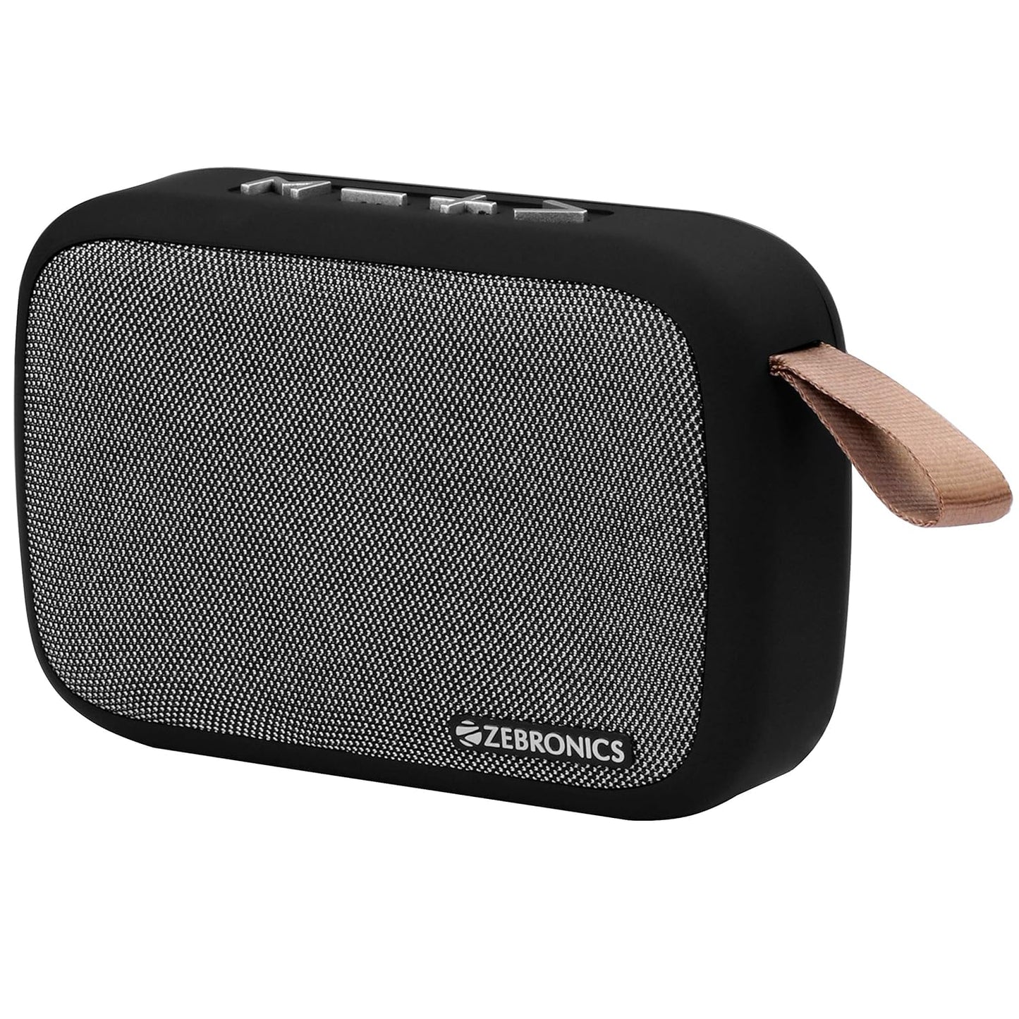 Grey Zebronics Delight 3W Bluetooth speaker by Seasons showing the compact mono channel design with control buttons.
