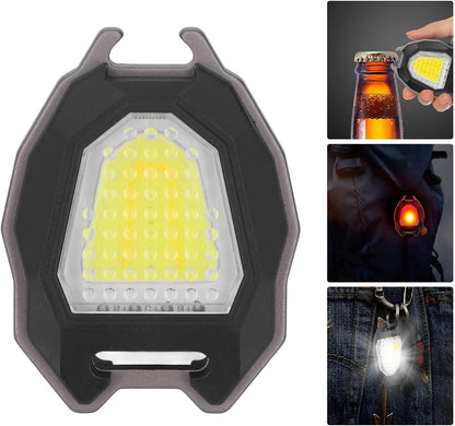 Wukusy 4543 portable triangular camping flashlight with LED light, rechargeable, waterproof, multiple lighting modes, and strong magnet attachment