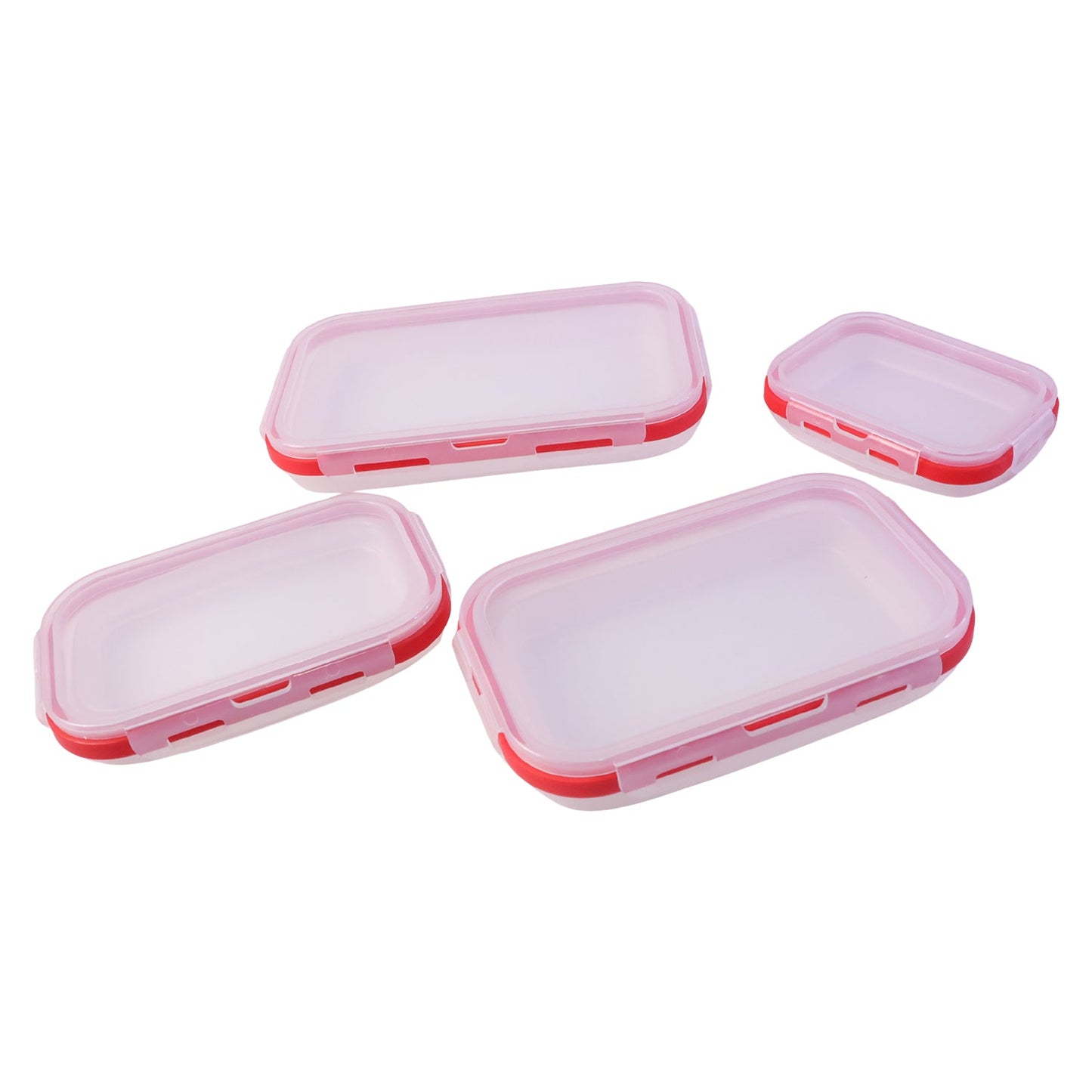 Collapsible Food Storage Container Set Airtight Foldable Lunch Box (4 Pc Set)