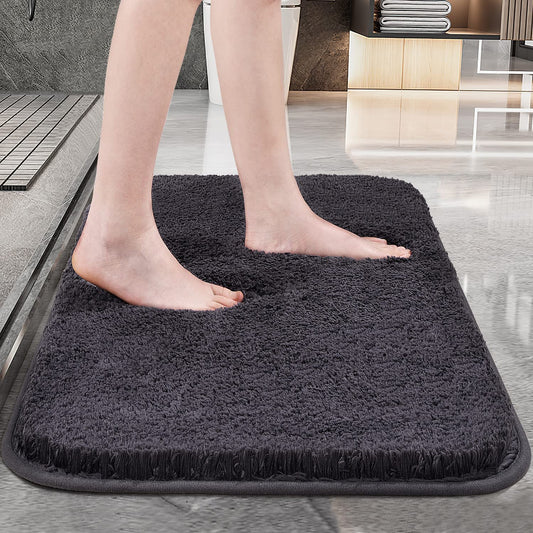 Grey Seasons microfiber anti-skid door mat, bath mat with non-slip backing, ideal for home entrance or bathroom areas.
