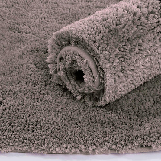 Seasons Cocoa bath mat for bathroom and door, soft, absorbent, non-slip rubber mat in a cozy cocoa color.