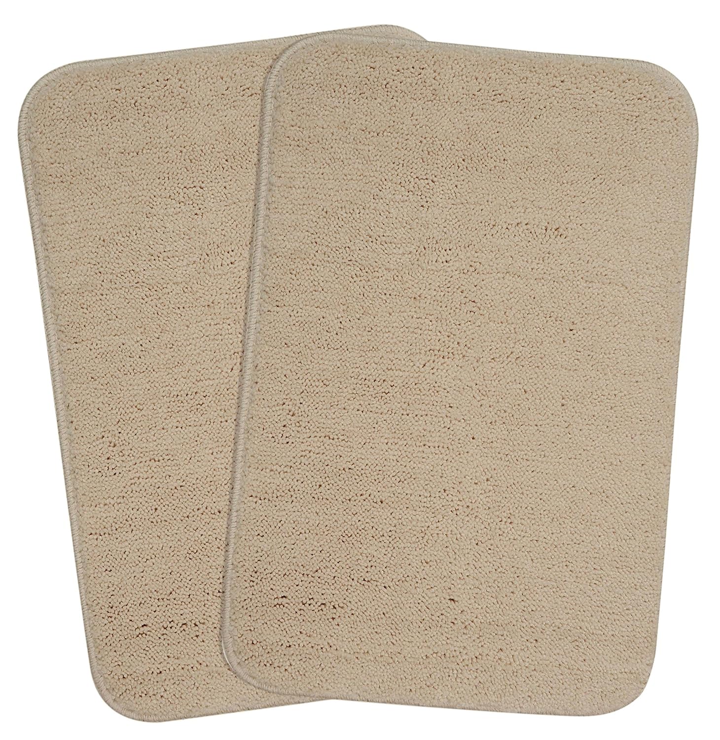 Seasons solid beige modern bath mat, large rectangular design, soft and plush bathroom rug for comfort and style.