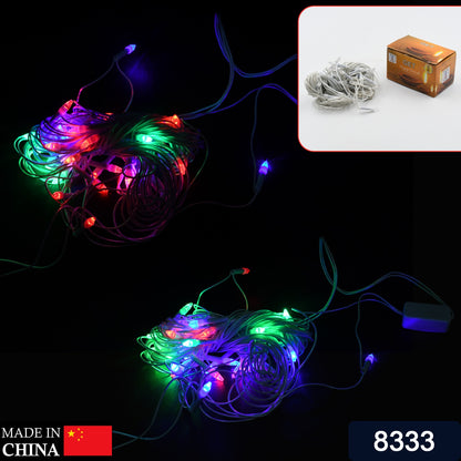 Wukusy 8-meter Diwali, wedding, Christmas LED string lights for indoor and outdoor home decoration with warm illumination.
