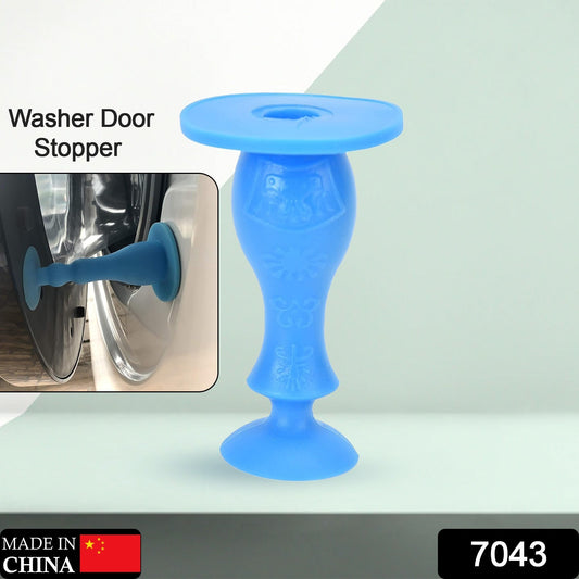 Wukusy 7043 multifunction rubber washer door stopper for front load washing machines, preventing door movement during use.