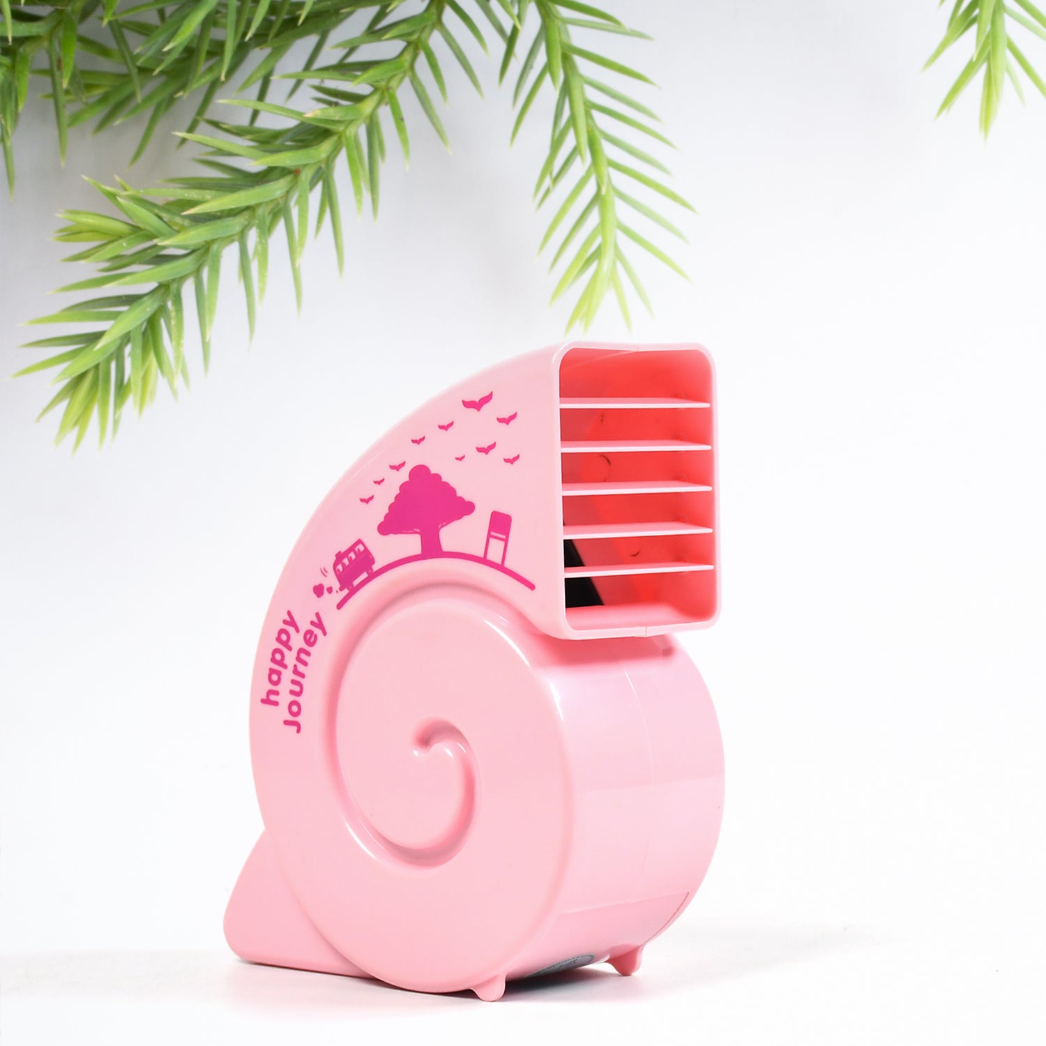 Wukusy 7709 mini USB desk fan with bright color blades, portable home office cooling, battery not included