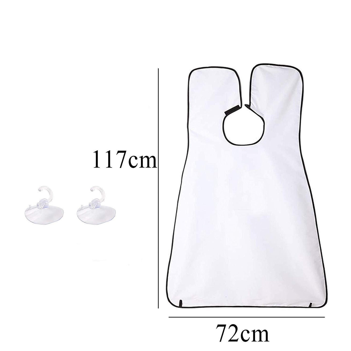 Wukusy 1417 Beard Apron Hair Clippings Catcher Grooming Bib for men, with adjustable neck strap and waterproof design.