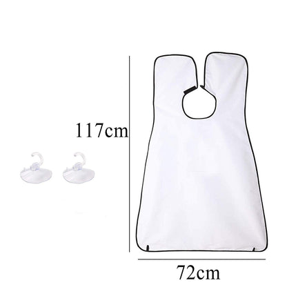 Wukusy 1417 Beard Apron Hair Clippings Catcher Grooming Bib for men, with adjustable neck strap and waterproof design.