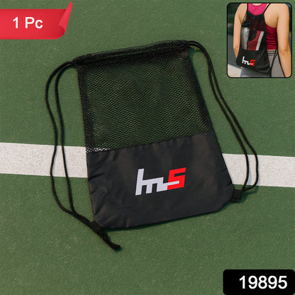 Wukusy mesh drawstring gym sack, breathable sports backpack with adjustable straps and spacious main compartment for workouts.