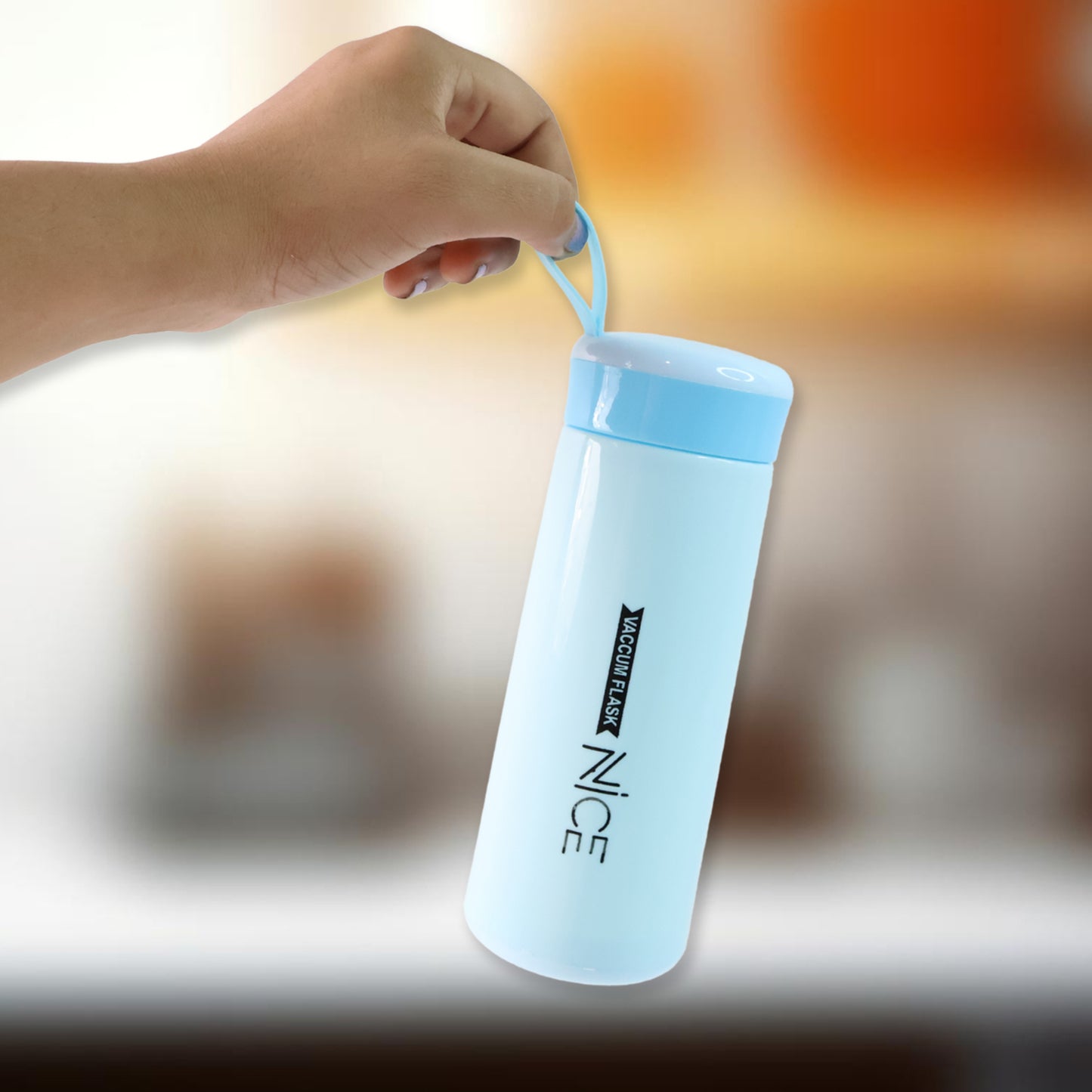 Black Wukusy kitchen storage water bottle for home improvement, featuring a sleek design and secure lid for convenient organization.