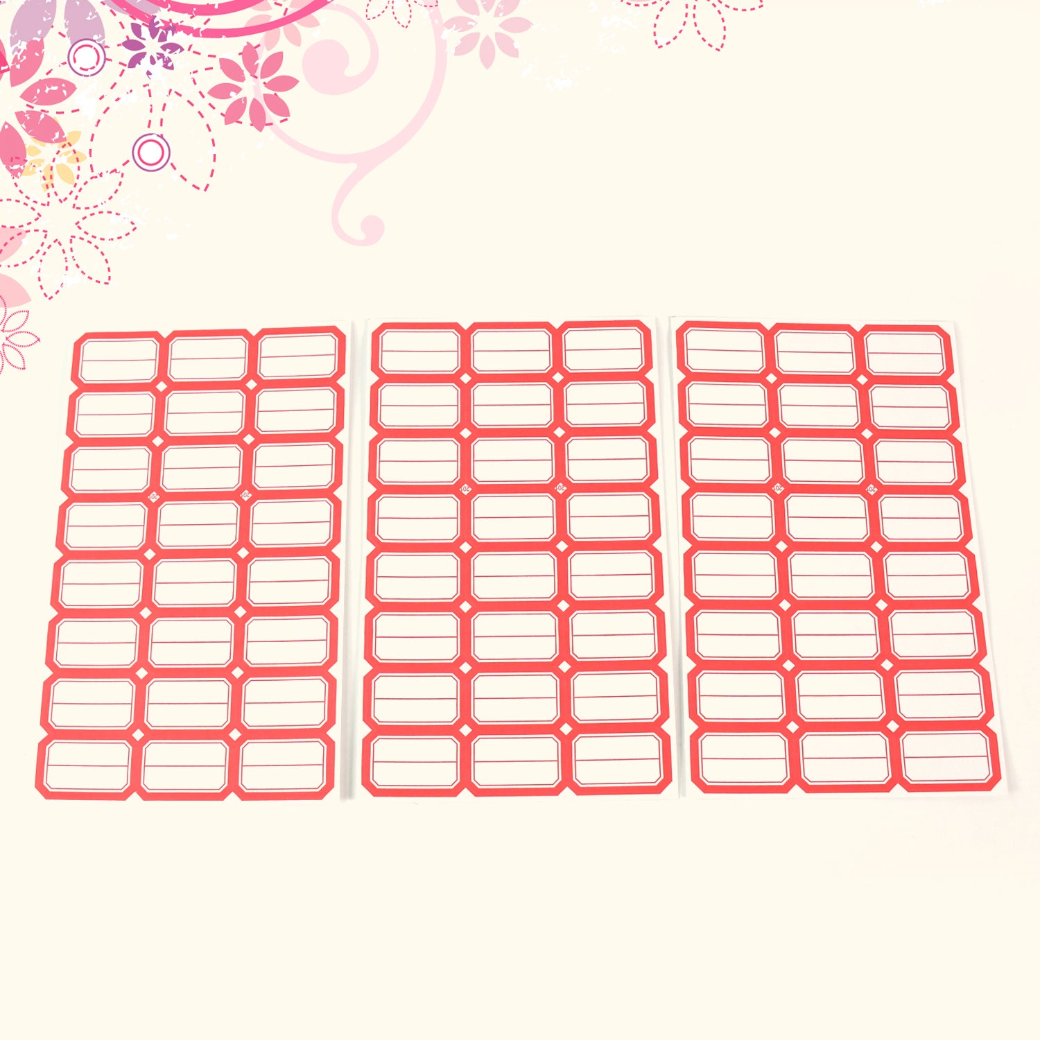 Set of 10 Wukusy multipurpose blank label sticker sheets for office organization and labeling projects.