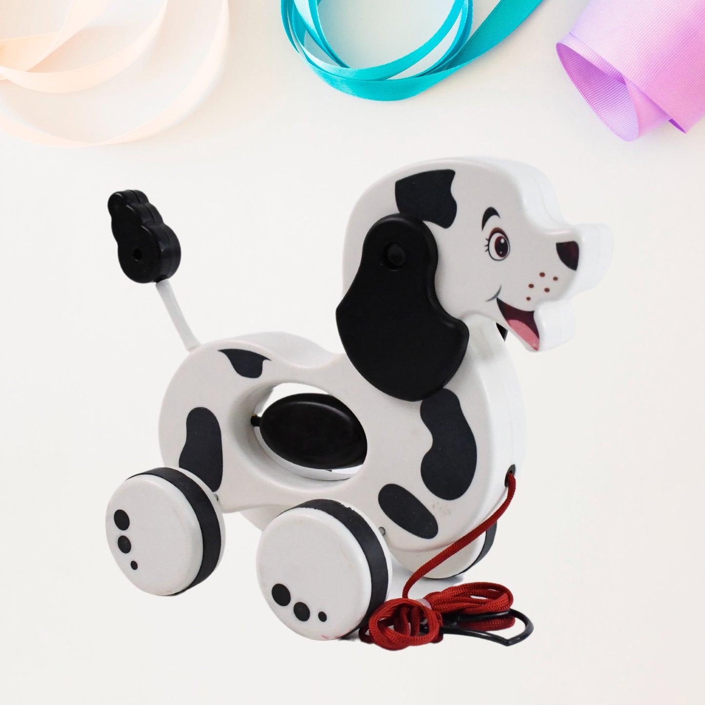 Wukusy dog pull-along toddler toy with colorful, attractive design, featuring a cute dog shape for young children to enjoy.