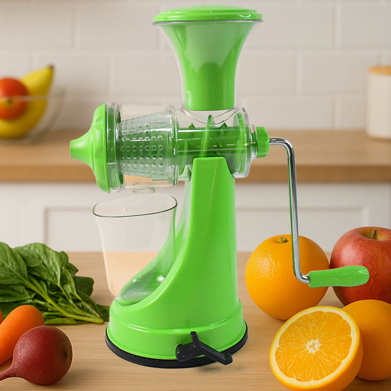 Wukusy Supermom manual hand press juicer for fruits and vegetables, kitchen appliance with a sturdy design for fresh juice extraction