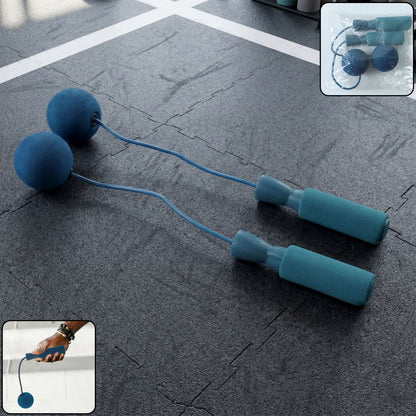 Pair of Wukusy fitness wrist balls with handle grips for exercise and hand strength training, shown on a white background.
