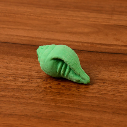 Set of 20 Wukusy Shankh shape rubber erasers in mixed colors, designed for office use with decorative and functional appeal.