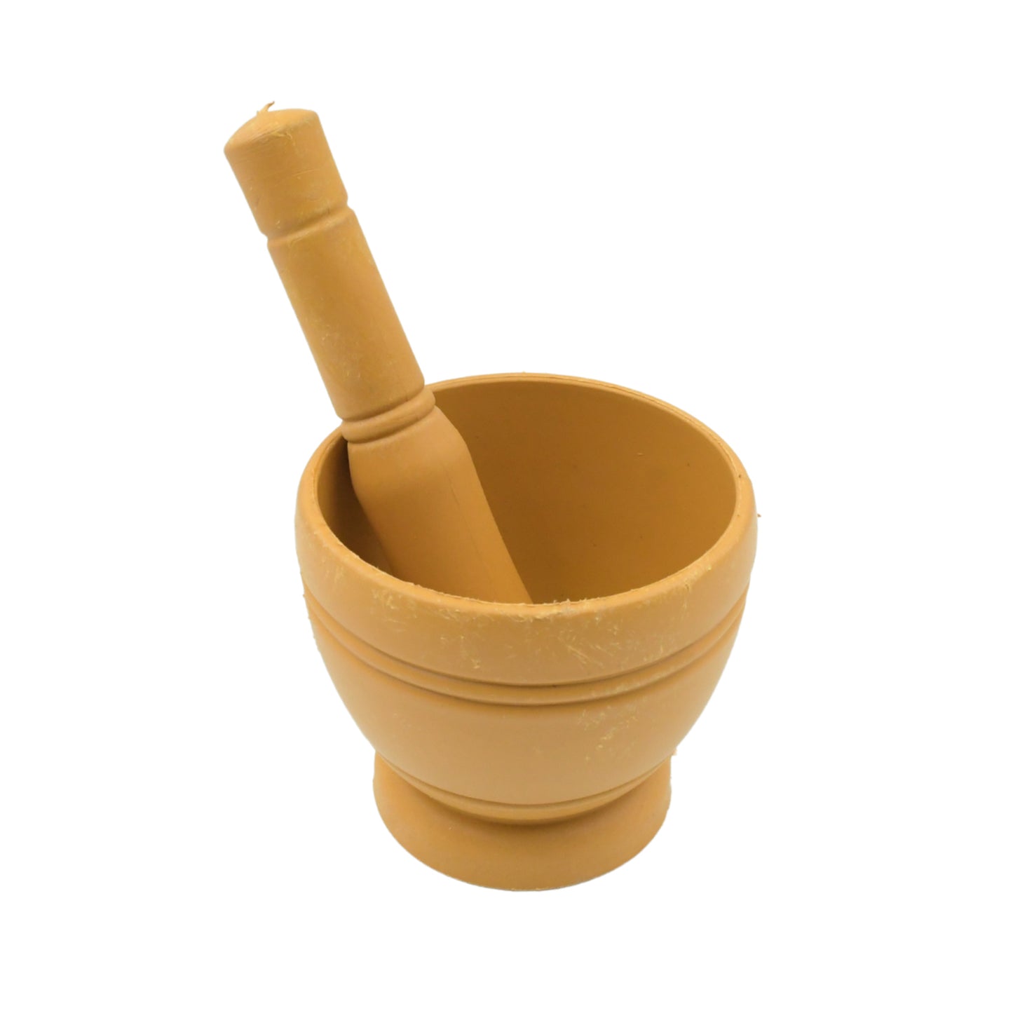 Wukusy mortar and pestle set for spices, traditional kitchen tool with natural stone design for grinding herbs and spices.