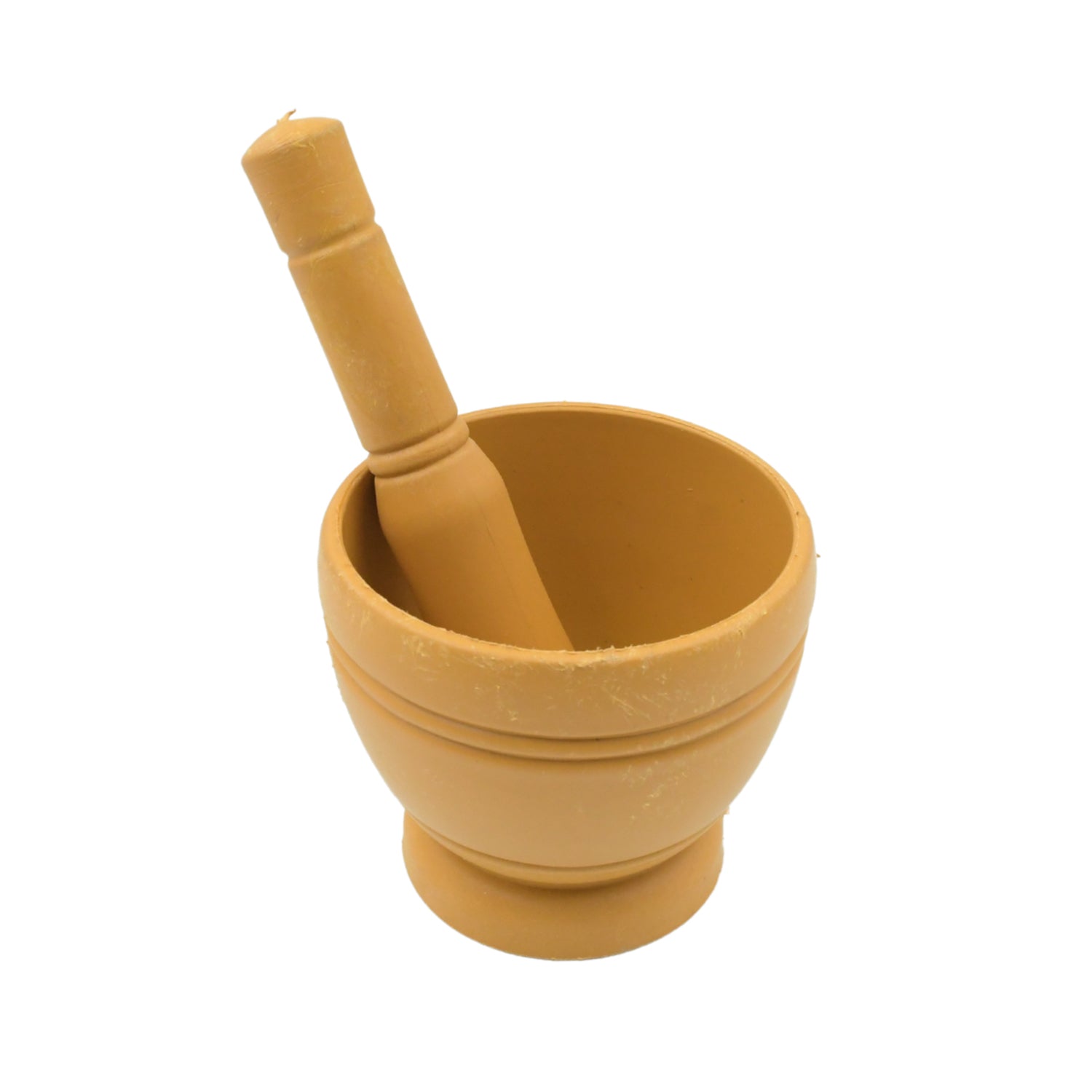 Wukusy mortar and pestle set for spices, traditional kitchen tool with natural stone design for grinding herbs and spices.