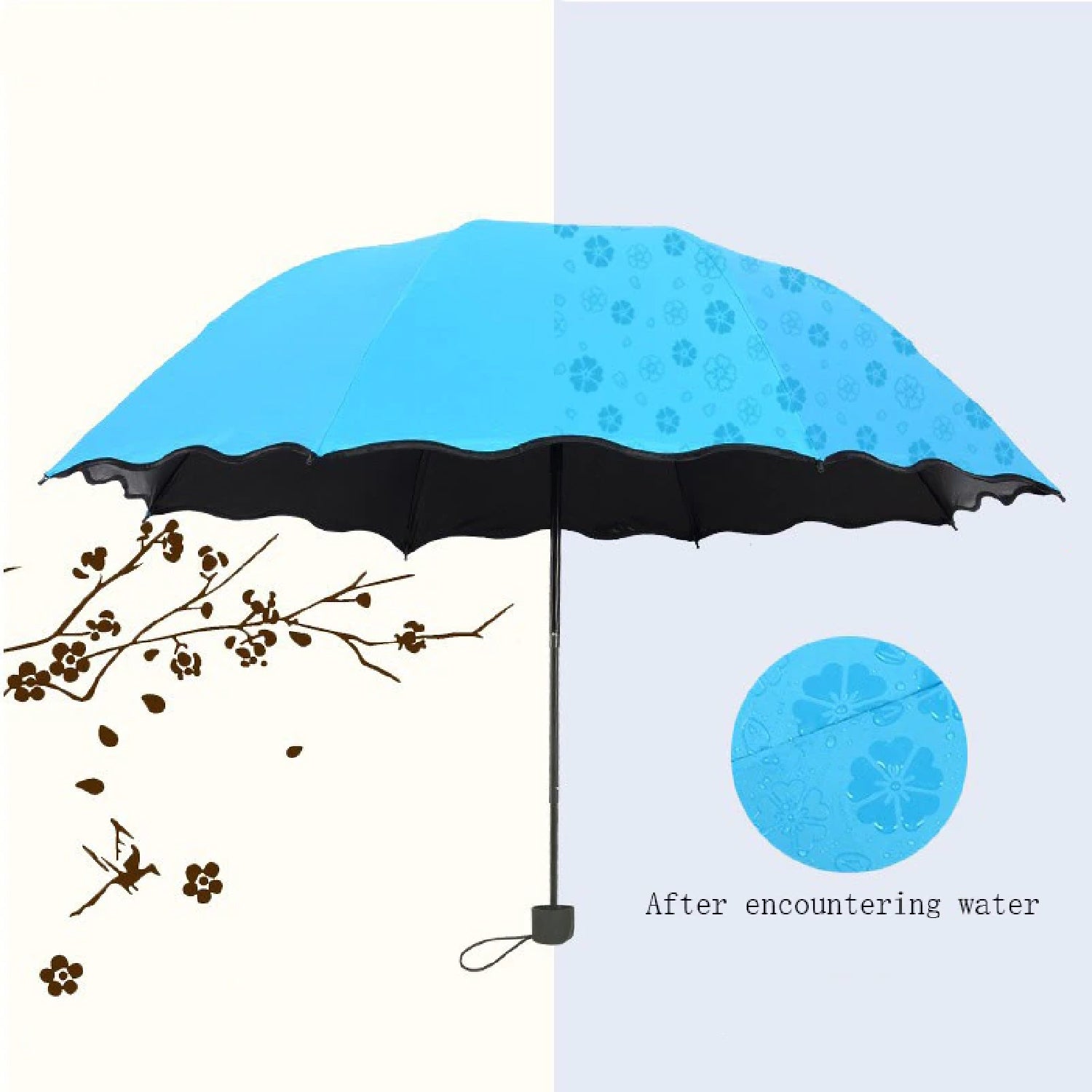 Wukusy 7439 Changing Secret Blossoms with Water Magic Print Z, colorful floral design on a fabric or paper surface