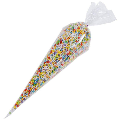 Set of 100 large disposable piping bags by Wukusy, ideal for cake decorating and pastry piping, shown in the image.