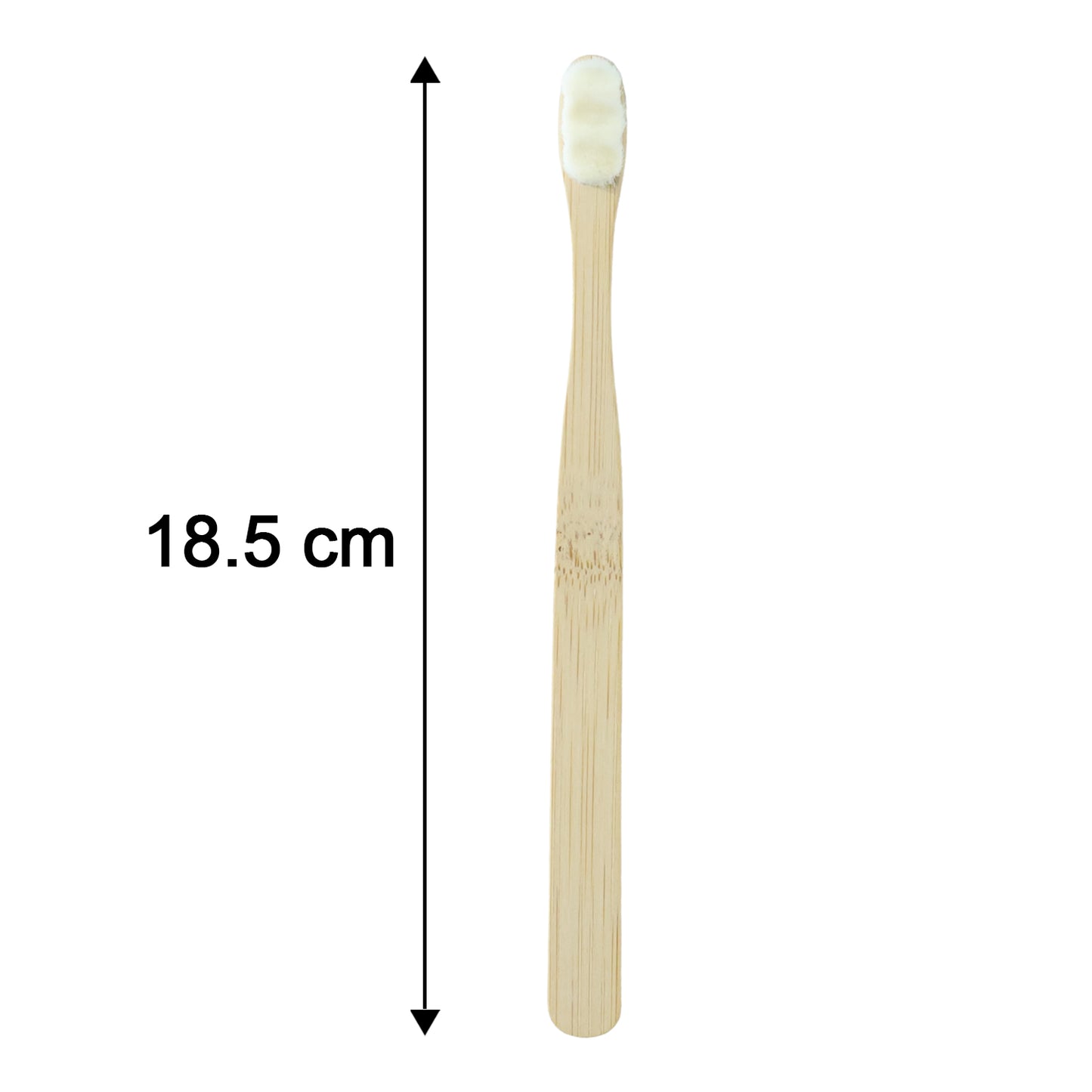 Wukusy eco-friendly bamboo toothbrush with protective travel case, natural wooden handle and soft bristle head.