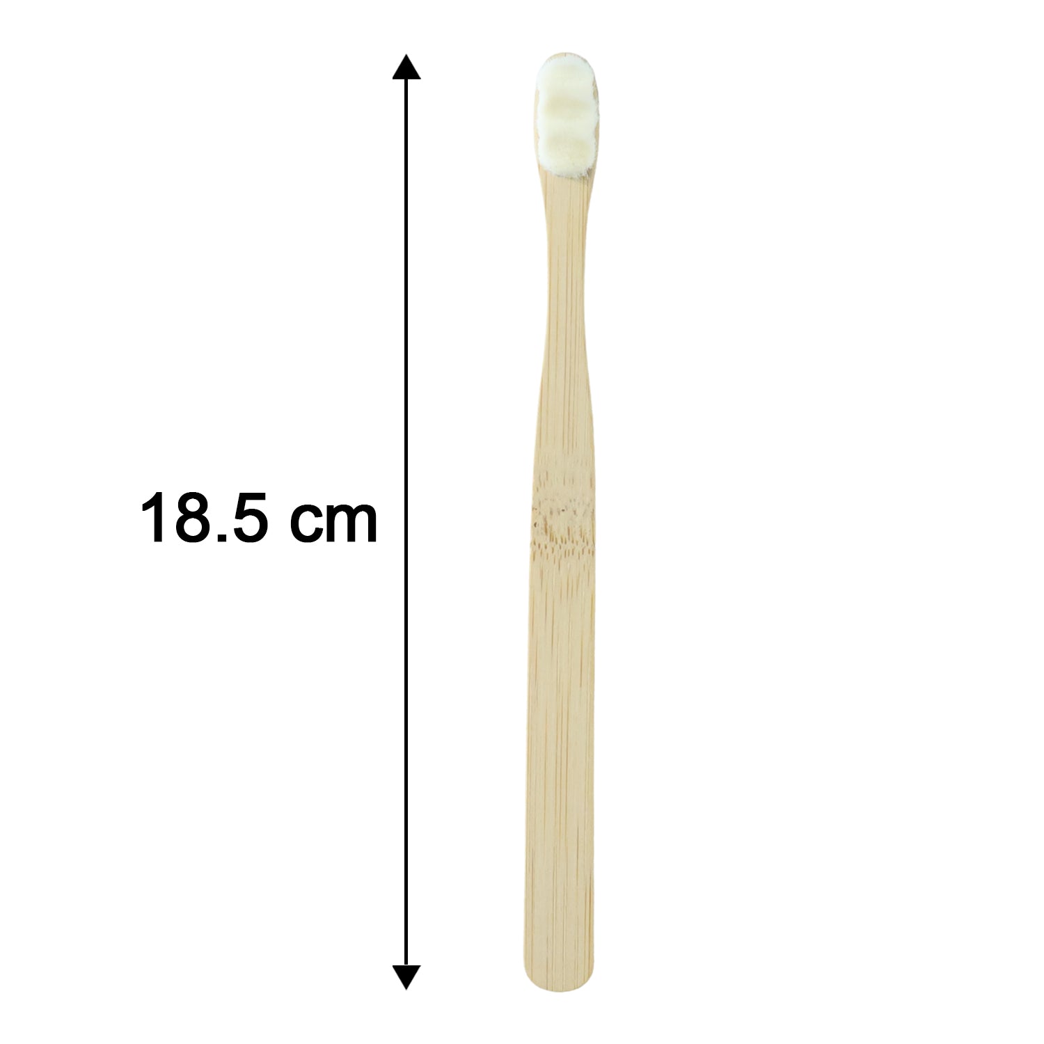 Wukusy eco-friendly bamboo toothbrush with protective travel case, natural wooden handle and soft bristle head.