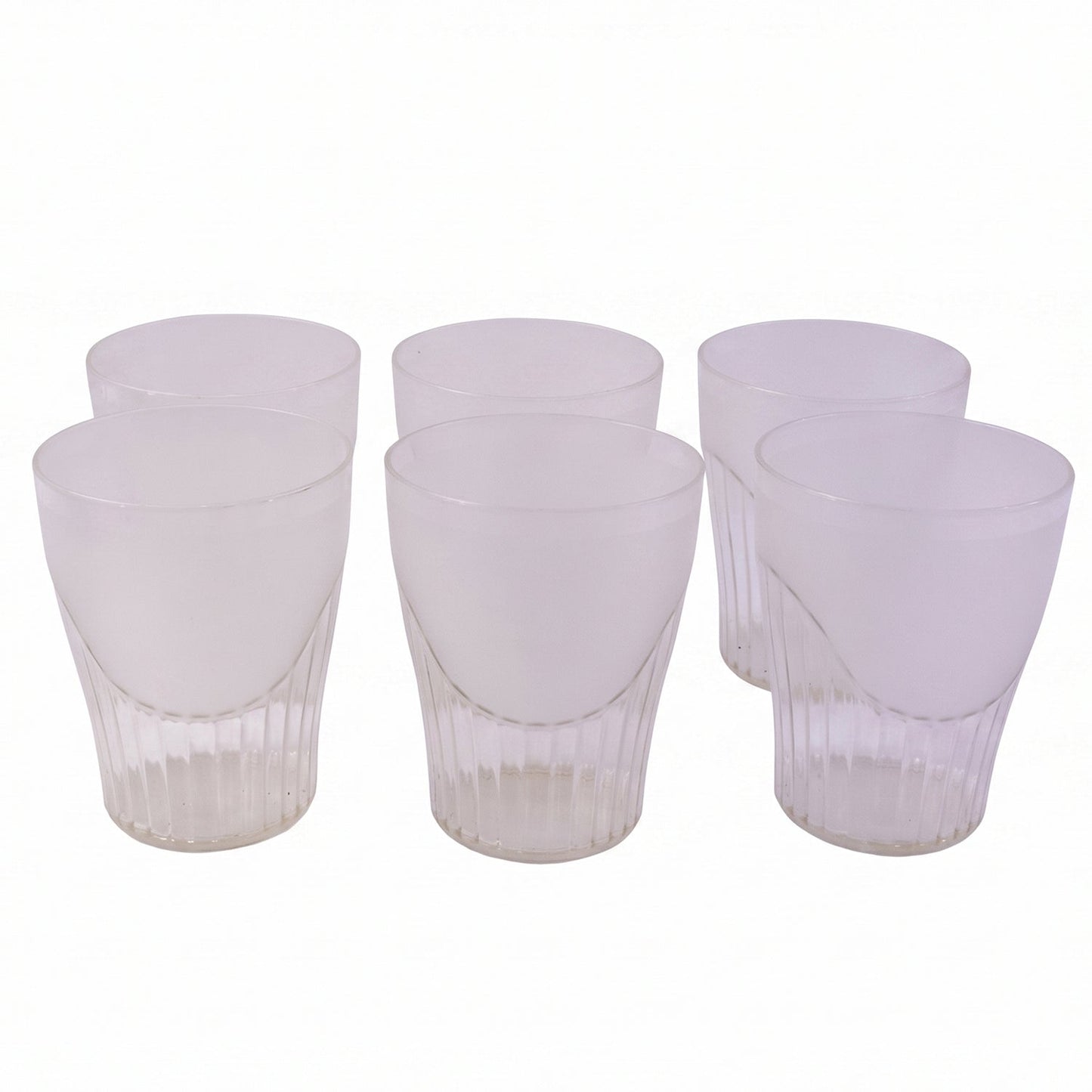 Set of six Wukusy classic plastic juice glasses, unbreakable water tumblers for home use, durable and clear drinking glasses