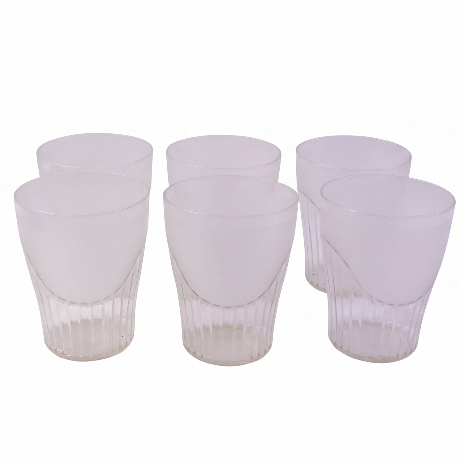Set of six Wukusy classic plastic juice glasses, unbreakable water tumblers for home use, durable and clear drinking glasses