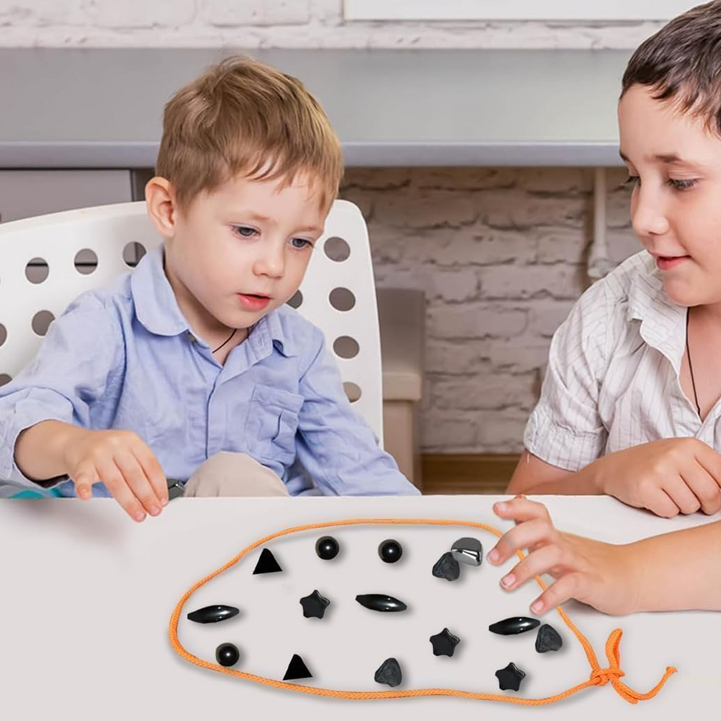 Wukusy Magnetic Power Kit 1 Set toys with colorful magnetic pieces and plastic storage case, ideal for creative building and STEM play.